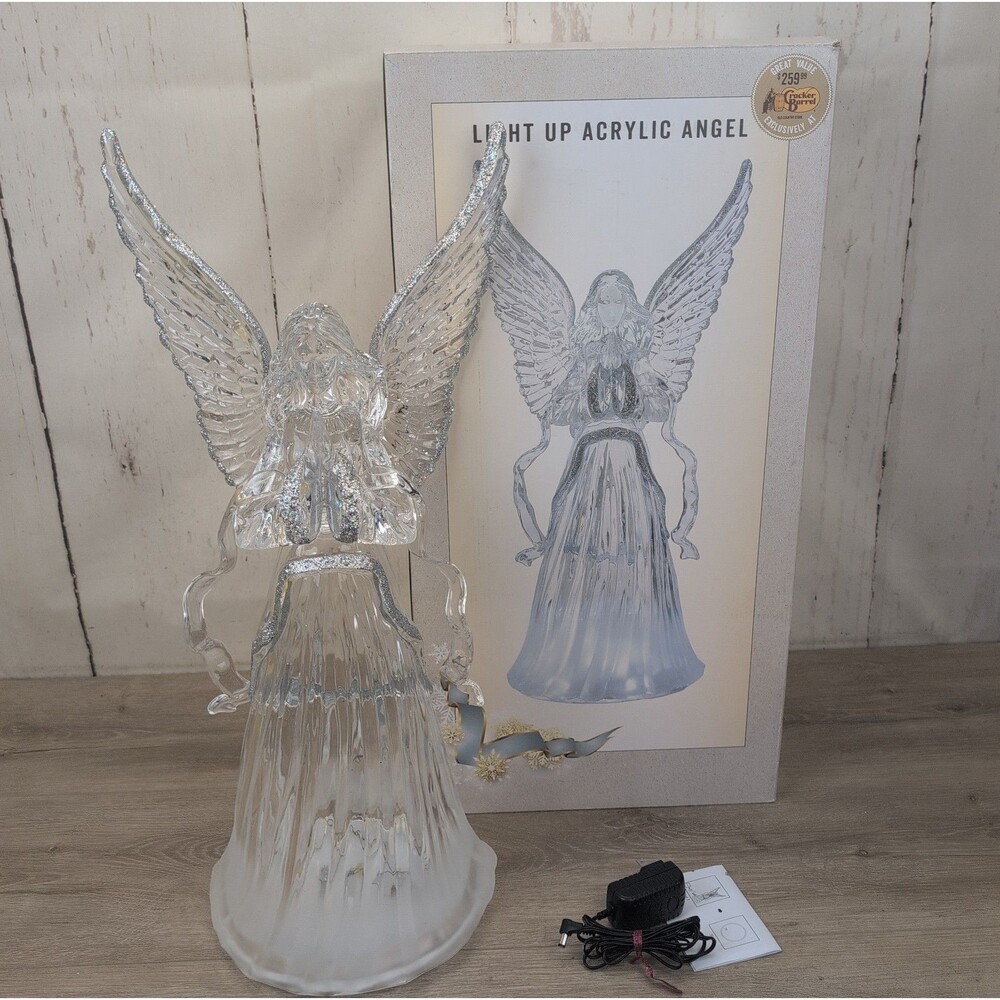 Cracker Barrel 24" Acrylic Angel Light Up Display Tested